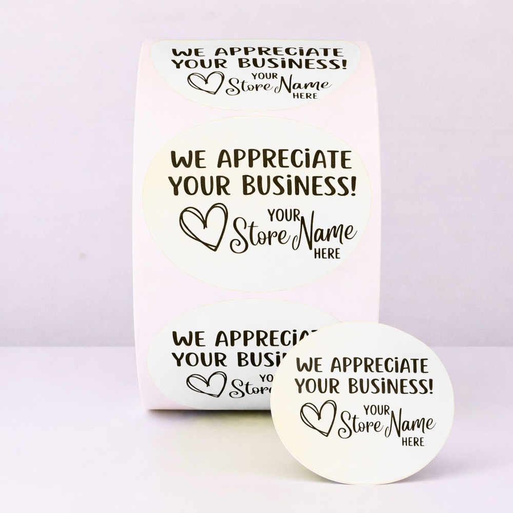Custom Thank You Stickers – Add Your Store Name 2" round sticker NEW - Picture 10 of 10